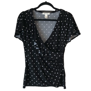 White House Black Marker Polka Dot Blouse/Medium